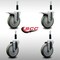 Service Caster 5'' SS Gray Poly Swivel 7/8'' Expanding Stem Caster Set 2 Total Lock Brakes, 4PK SCC-SSEXTTL20S514-PPUB-2-S-2-78 - alternate 4